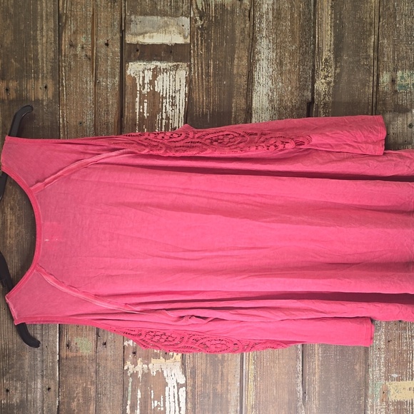 love, Fire Pink Cold Shoulder Blouse, Plus Size 2X, NWOT - Picture 2 of 4